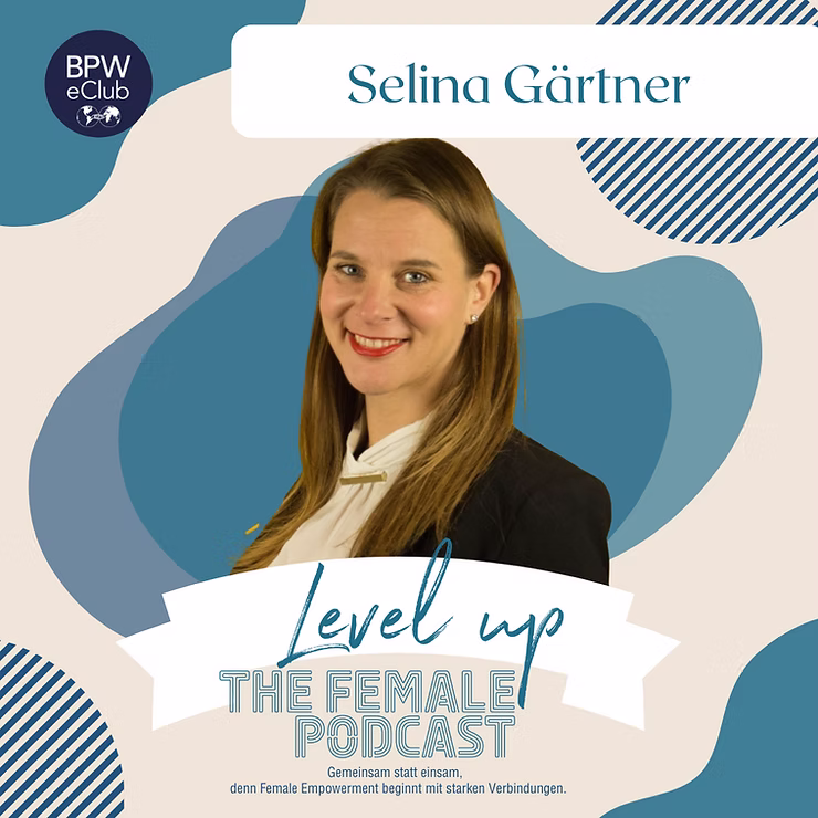Grafik mit dem Titel „Ein Gespräch über Mut, Freiheit und Verbindung" zum Podcastbeitrag von Mandy Hindenburg mit Selina Gärtner